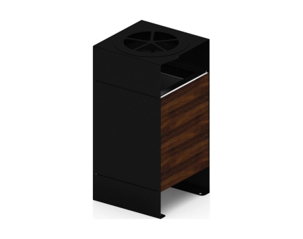 Урна парковая с пепельницей (черная) (под анкера) Символ 11 оптом, фото 2