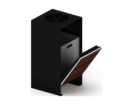 Урна парковая с пепельницей (черная) (под анкера) Символ 11 оптом, фото 3