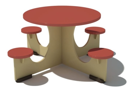 Детский игровой стол Солнышко тип 1 для игровой площадки оптом, фото 1