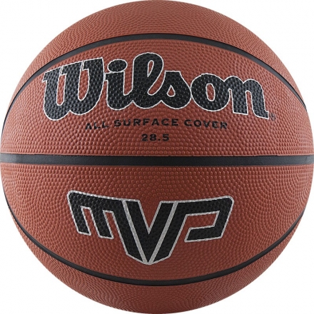 Мяч баск. WILSON MVP, арт.WTB1418XB06, р.6, резина, бутил.камера, коричневый оптом, фото 1