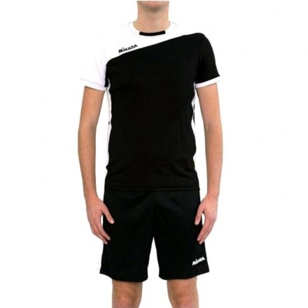 Форма волейб. муж. &quot;MIKASA&quot;, арт. MT350-046-2XL, р.2XL, 90% полиэстер, 10% эластан, черно-белый оптом, фото 1