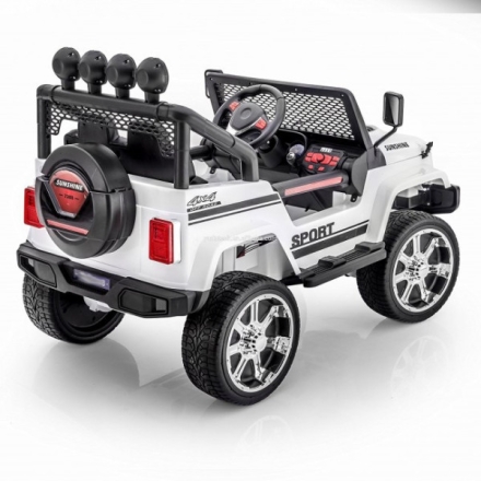 Двухместный полноприводный электромобиль White Jeep 12V 2.4G - S2388-W оптом, фото 7