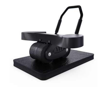 Тренажёр для пресса AB Roller SND чёрный с ковриком 45 х 30 x 3.5 cм оптом, фото 2