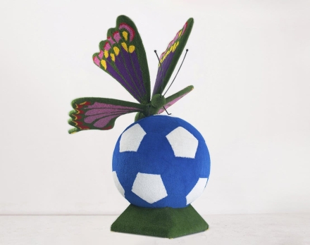 Топиари композиция Бабочка на футбольном мяче - газон Есо оптом, фото 4