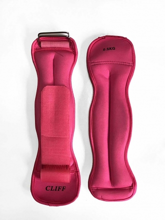 Утяжелители на руки Cliff песок 1,0кг (2х0,5кг) розовые оптом, фото 1