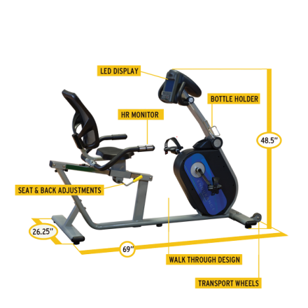 Велотренажер горизонтальный Body-Solid Endurance B4-R оптом, фото 14