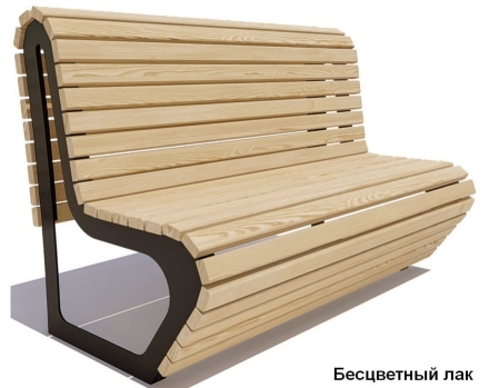 Скамейка парковая Премиум, Лиственница 1,5 м оптом, фото 2