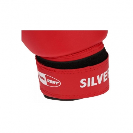 Перчатки боксерские SILVER (к/з красн. 14oz) BGS-2039 оптом, фото 4