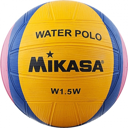 Мяч для водного поло сув. &quot;MIKASA W1.5W&quot;, р.1, резина,  диам. 15 см, желто-сине-роз оптом, фото 1