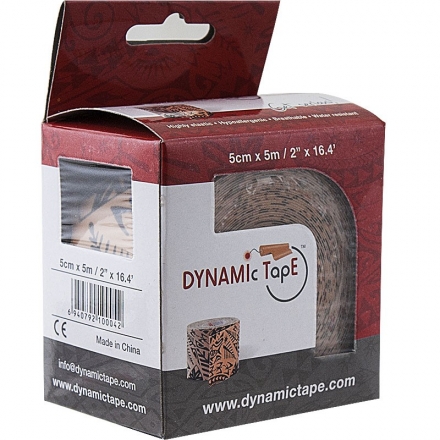 Тейп динамический Dynamic Tape, арт. DT50TT, шир. 5 см, дл. 5 м, телесный/черн. тату оптом, фото 2