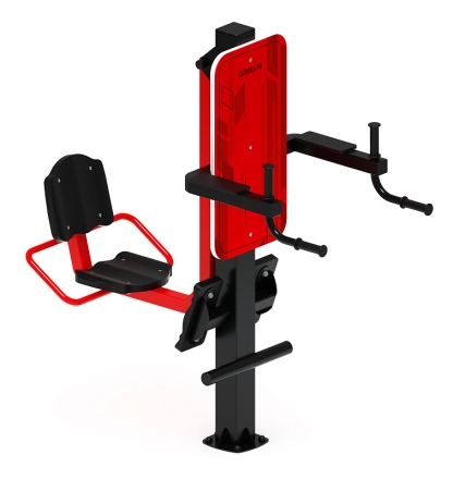 Жим ногами+Брусья (красный) - Уличный тренажер - СТ 023-11 оптом, фото 1