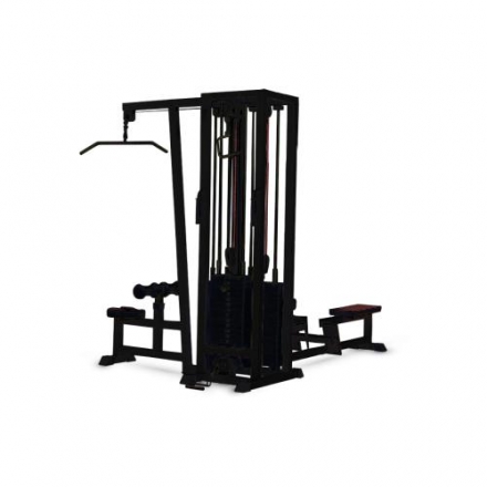 3-х позиционная станция с одинарной блочной рамкой (грузоблок) чёрный Barbell МВ 36953  оптом, фото 1