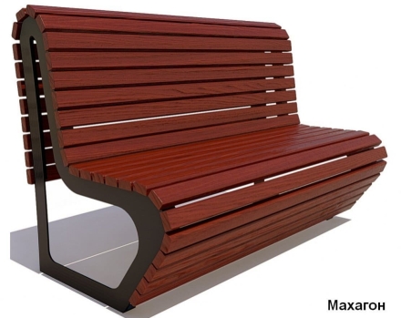 Скамейка парковая Премиум, Лиственница 1,8 м оптом, фото 4