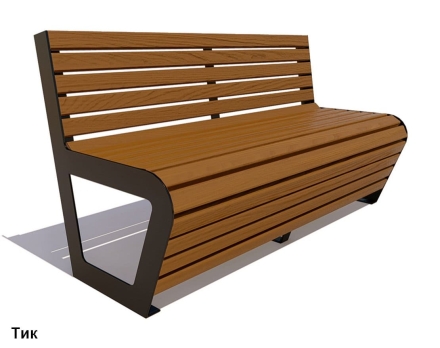 Скамейка уличная Клин, Лиственница 2 м оптом, фото 3