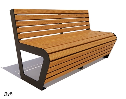 Скамейка уличная Клин, Лиственница 2 м оптом, фото 4
