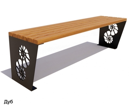 Скамейка уличная Ракушка, Сосна 1,5 м оптом, фото 2