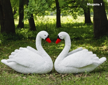 Топиари композиция Лебеди белые Модель 2 - газон Eco оптом, фото 2