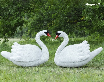 Топиари композиция Лебеди белые Модель 2 - газон Eco оптом, фото 1