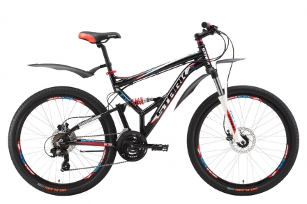 Велосипед Stark&#039;17 Jumper 26.2 FS HD черно-красный 18&quot; оптом, фото 1