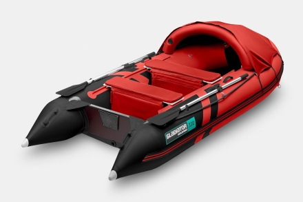 Gladiator C 330 AL ACTIVE Красно-черный моторная лодка ПВХ Алюминиевый пайол оптом, фото 3