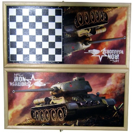 Нарды средние Iron Warriors series Танк-4, 500х250мм оптом, фото 1