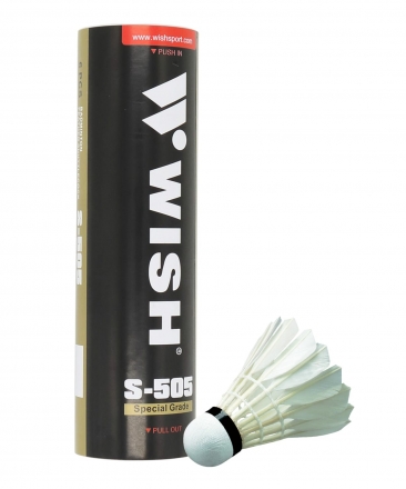 Набор воланов для бадминтона S-505, перо, 6 штук оптом, фото 1