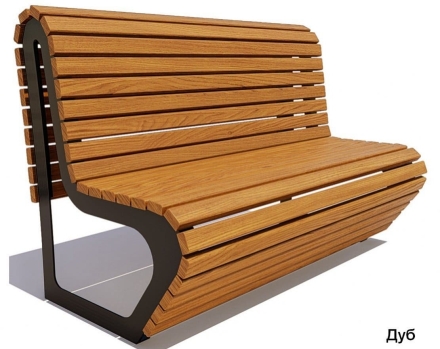 Скамейка парковая Премиум, Лиственница 2 м оптом, фото 1