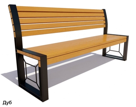 Скамейка уличная Бавария, Сосна 1,8 м оптом, фото 5