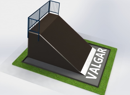 Флэтбенк, разгонная горка прямая с подиумом оптом, фото 2