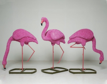 Топиари композиция фламинго Васоле, 3 шт - газон Eco оптом, фото 2