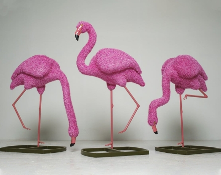 Топиари композиция фламинго Васоле, 3 шт - газон Eco оптом, фото 1