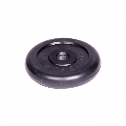Диск обрезиненный Barbell d 51 мм чёрный 1,25 кг оптом, фото 1
