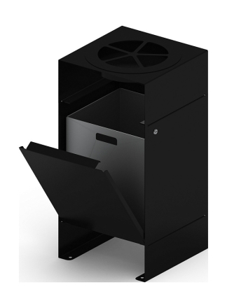 Урна парковая с пепельницей (черная) - МФ 50.02.05-01 (под анкера) оптом, фото 3