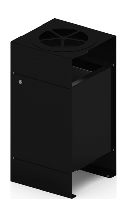 Урна парковая с пепельницей (черная) - МФ 50.02.05-01 (под анкера) оптом, фото 4