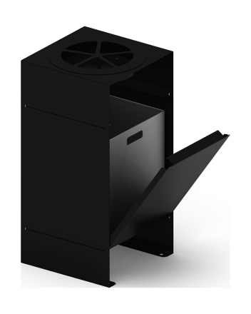 Урна парковая с пепельницей (черная) - МФ 50.02.05-01 (под анкера) оптом, фото 1