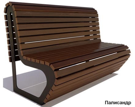 Скамейка парковая Премиум, Лиственница 2,5 м оптом, фото 5
