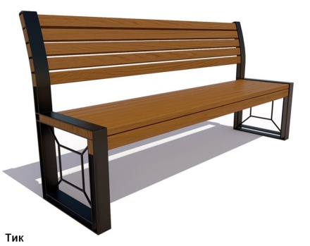 Скамейка уличная Бавария, Сосна 2 м оптом, фото 2