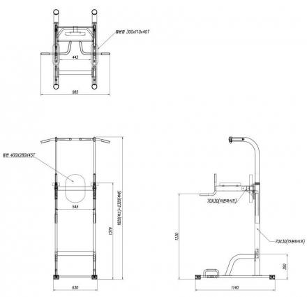 Турник-брусья DFC Power Tower Homegym G040 оптом, фото 13