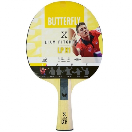 Ракетка для настольного тенниса Butterfly Liam Pitchford, для начинающих игроков оптом, фото 1