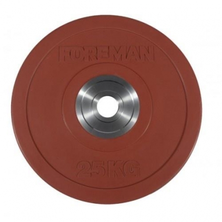 Диск бампированный обрезиненный цветной FOREMAN FM/BM-25KG-RD (25 кг) оптом, фото 1