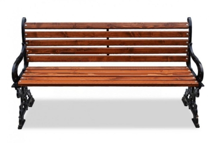 Скамейка чугунная Барокко 2,0 м (3 опоры) оптом, фото 2
