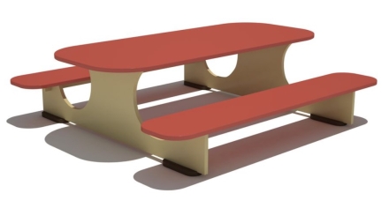 Детский игровой стол Солнышко тип 3 для игровой площадки оптом, фото 1