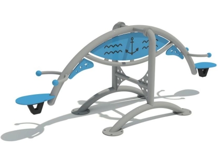 Качели балансир Спутник для детской площадки голубой оптом, фото 1