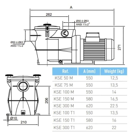 Насос с префильтром Kripsol Koral KS-300 380B оптом, фото 2
