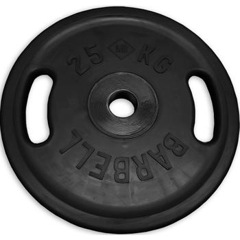 Диск BARBELL Евро-классик с ручками обрезиненный черный, 25 кг. оптом, фото 1