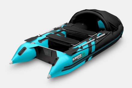 Gladiator C 330 AL ACTIVE Черно-бирюзовый моторная лодка ПВХ Алюминиевый пайол оптом, фото 2