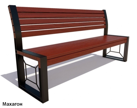 Скамейка уличная Бавария, Лиственница 1,8 м оптом, фото 3