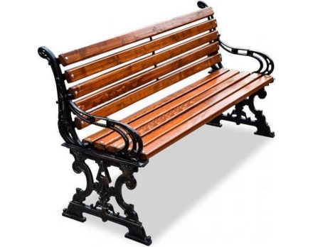 Скамейка чугунная Барокко 3,0 м (3 опоры) оптом, фото 1
