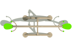 Качели балансир Спутник для детской площадки зеленый, фото 2 Качели балансир Спутник для детской площадки зеленый, фото 2