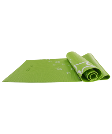 Коврик для йоги FM-102, PVC, 173x61x0,3 см, с рисунком, зеленый оптом, фото 1